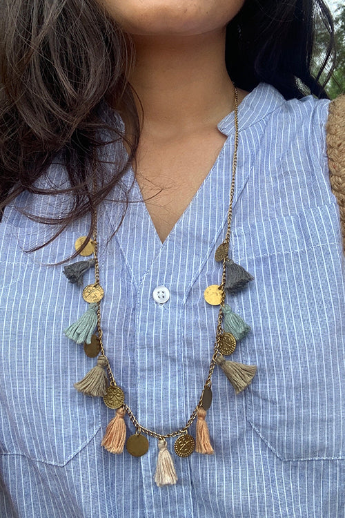 Dhaaga Dhaaga Sky Tassel Necklace