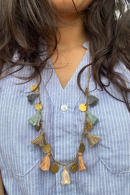 Dhaaga Dhaaga Sky Tassel Necklace