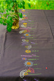Okhai 'Flowerbed' Hand Embroidered Pure Cotton Table Runner
