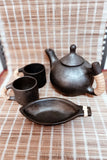 Terracotta by Sachii "Longpi Black Pottery Small Tea and Snack Set"