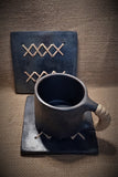 Terracotta by Sachii "Longpi Black Pottery Coaster Square" Set of 2