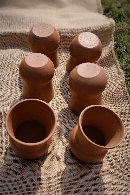 Terracotta by Sachii "Clay Tumblers Set of 6"