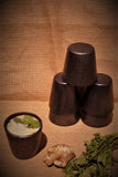 Terracotta by Sachii "Longpi Black Pottery Tumblers Trapezium Small Set of 6"