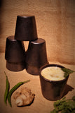 Terracotta by Sachii "Longpi Black Pottery Tumblers Trapezium Small Set of 6"