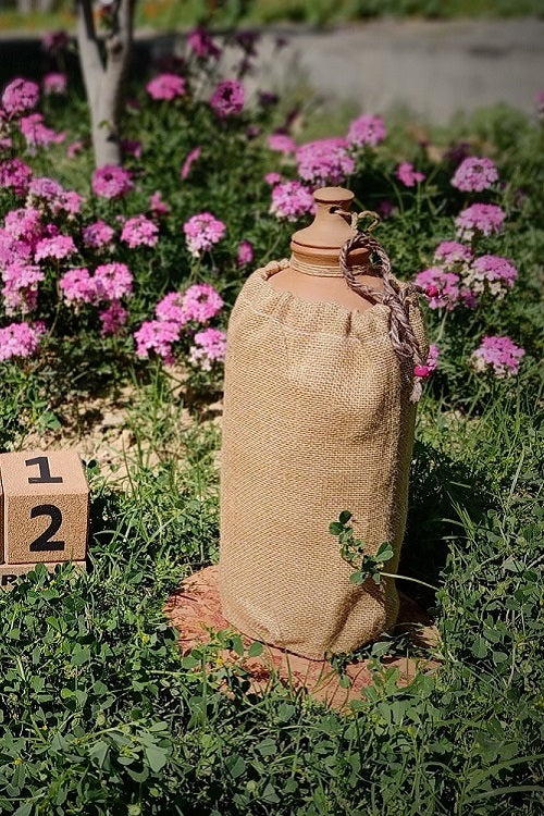 Terracotta by Sachii "Matka" Water Bottle with Jute Bag