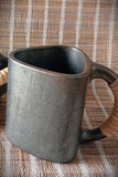 "Longpi Black Pottery Trikon Coffee Mug Large Set of 2"