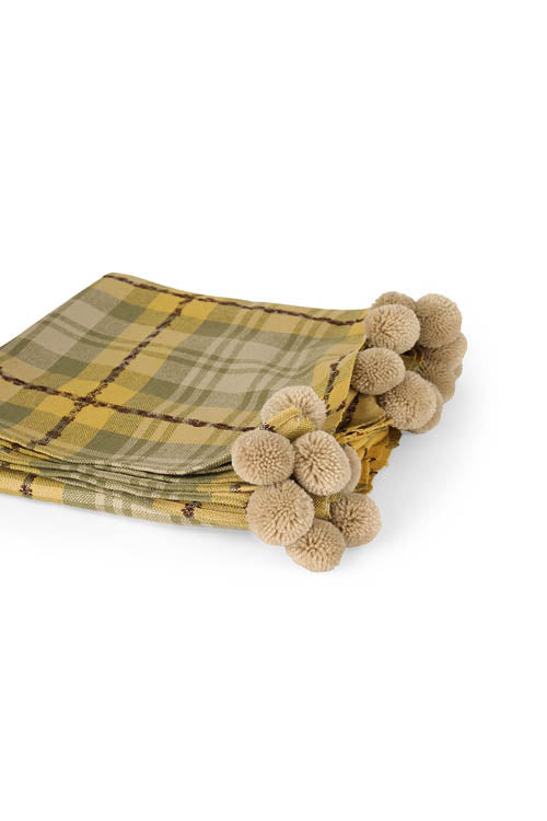 Onset Homes Tartan Throw -Sap Green
