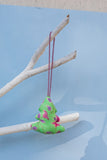 Okhai 'Grinch' Hand Block Printed Christmas Ornament