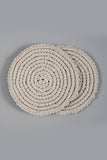 One 'O' Eight Knots Classic Hand-Knotted 100% Cotton Trivets (Set of 2)