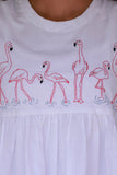 Okhai "Flamingo Feathers" Embroidery Work Top | Relove