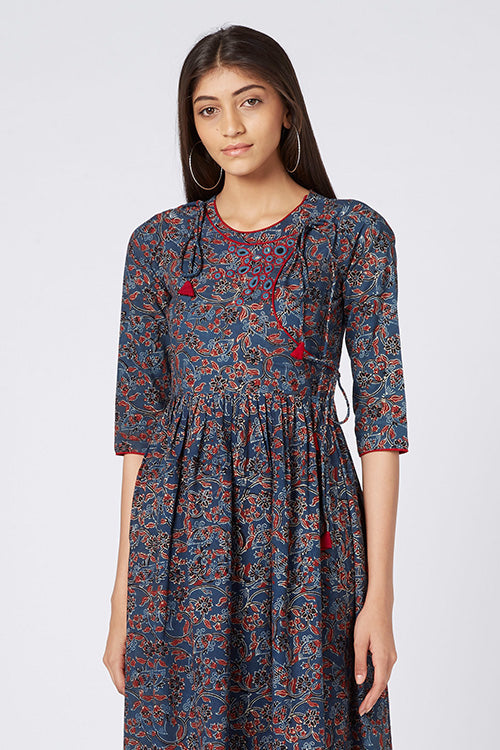 Okhai 'Leah' Cotton Hand Block Print Dress