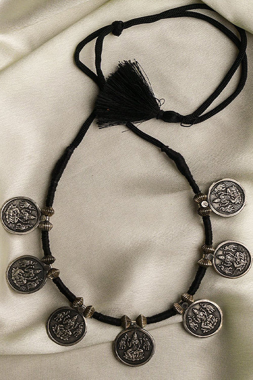 TICH Pure Silver Traditional Maharashtrian Neckpiece - Thushi