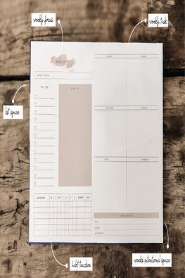 Ekatra Weekly Planner Terable Notepad