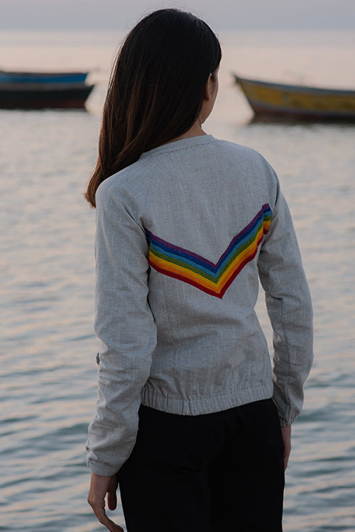 Okhai 'Sunbeam' Cotton Slub Bomber Jacket
