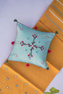 Urmul 'Mayukhi'Handembroidered Cushion Cover
