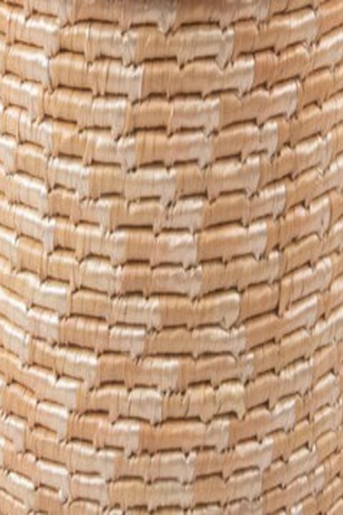 Wheat Grass Rectangle Fruit Basket With Crochia