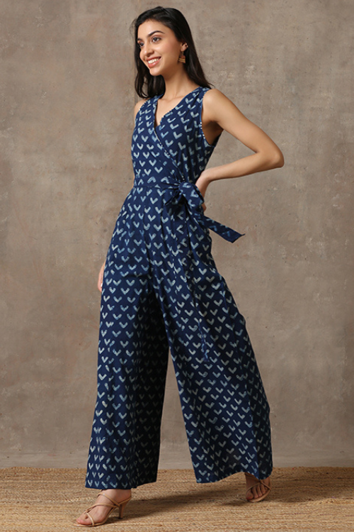 Okhai 'Epiphany' Pure Cotton Hand Block Printed Jumpsuit