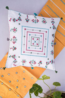 Urmul 'Sadarsh'Handembroidered Cushion Cover