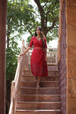 Urmul'Madno' Laal Ishq Cotton skirt with top (2pc skirt and top )