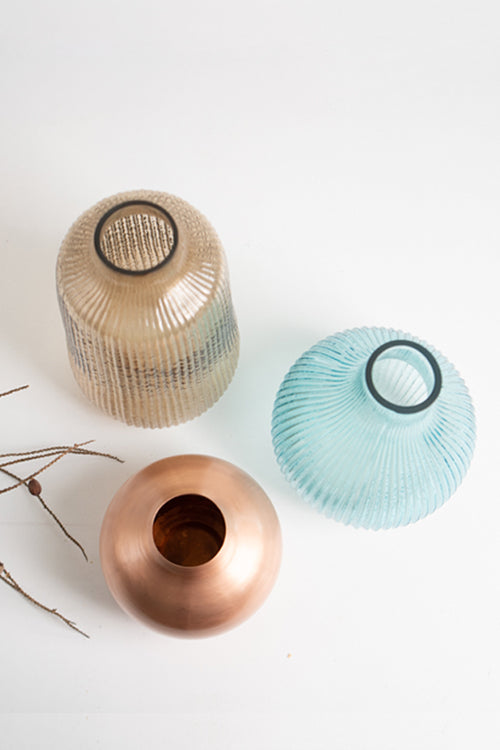 Studio Coppre Turquoise Glass Vase