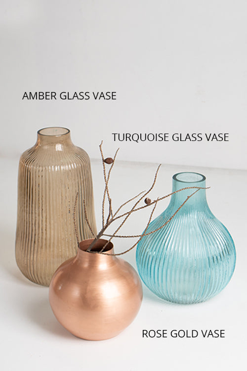 Studio Coppre Turquoise Glass Vase