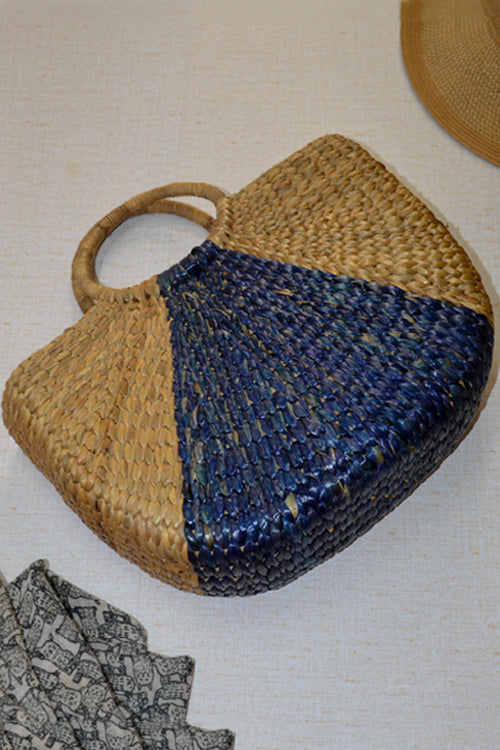 Dharini Water Hyacinth Designer Bag (Indigo)