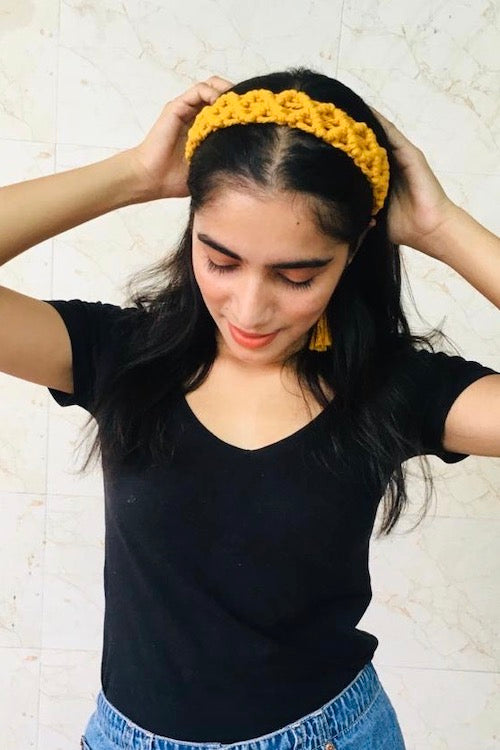 House of Macrame Headband - Mustard