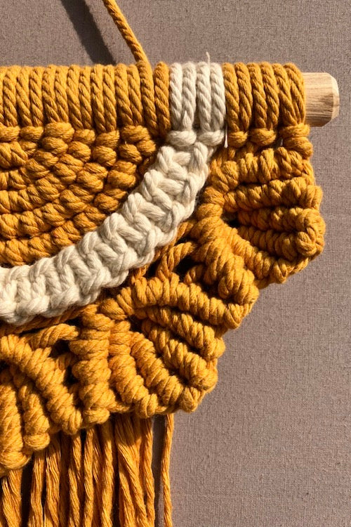 House Of Macrame 'Kyaari' Wall-Hanging - Mustard