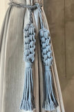 House Of Macrame "Crown Knot" Curtain Tie-Backs - Grey