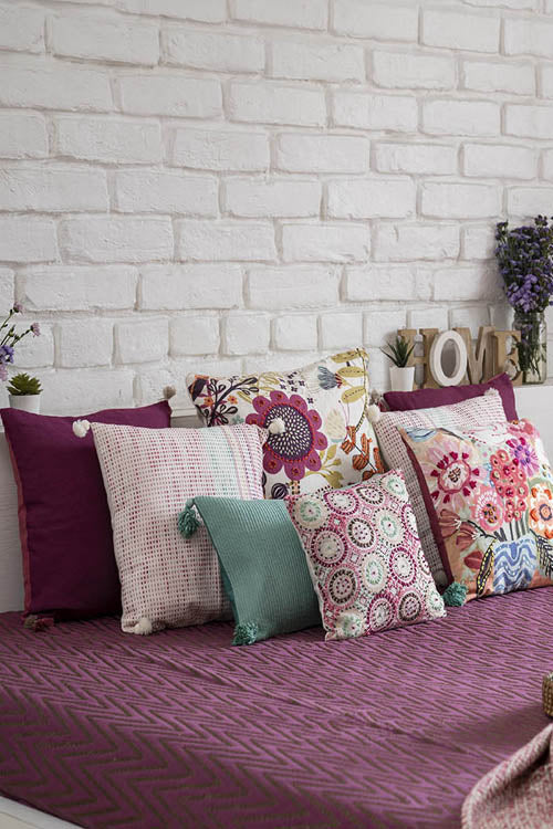 Onset Homes Wreath Cushion Cover-French Rose