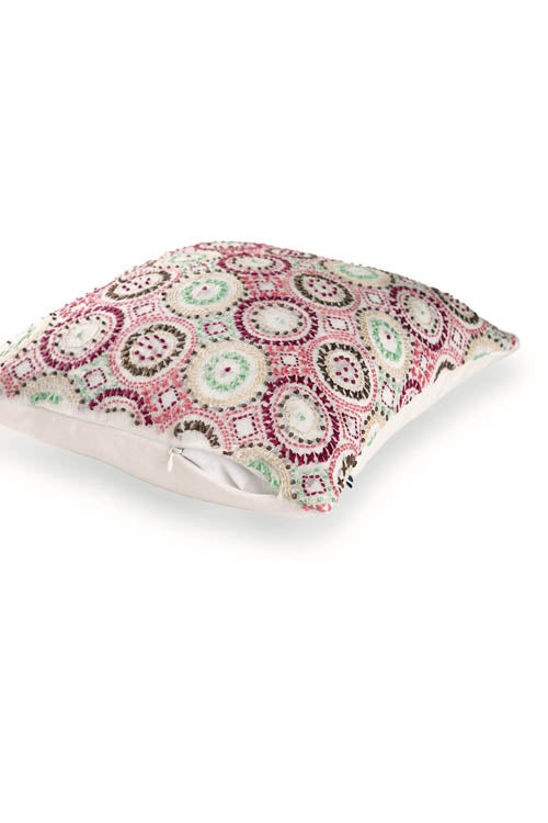 Onset Homes Wreath Cushion Cover-French Rose