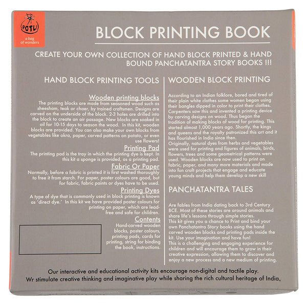 Potli DIY Panchatantra Block Print Kit - Two Fishes & The Frog