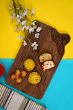 Corner Walnut Wood Cheese Platter