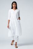  Devi White Pure Cotton Chikankari Kurti For Women Online