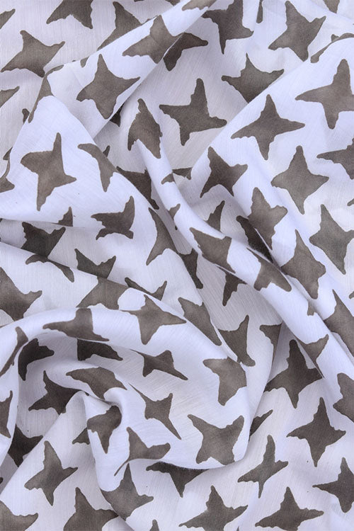 Creative Bee Natural-Dye-Block-Print-Silk-Fabric (0.5 Meter)