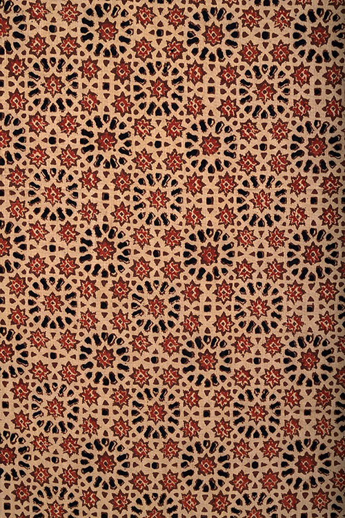 Creative Bee Natural-Dye-Block-Print-Cotton-Fabric (0.5 Meter)