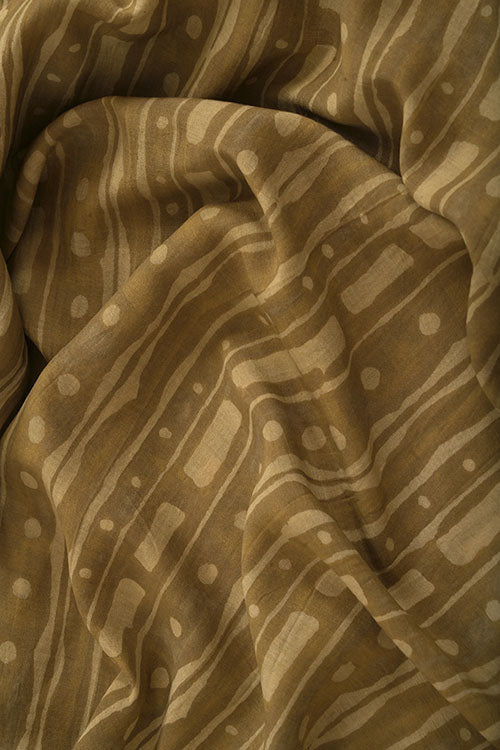 Natural-Dye-Block-Print-Cotton-x-Silk-Fabric (0.5 Meter)