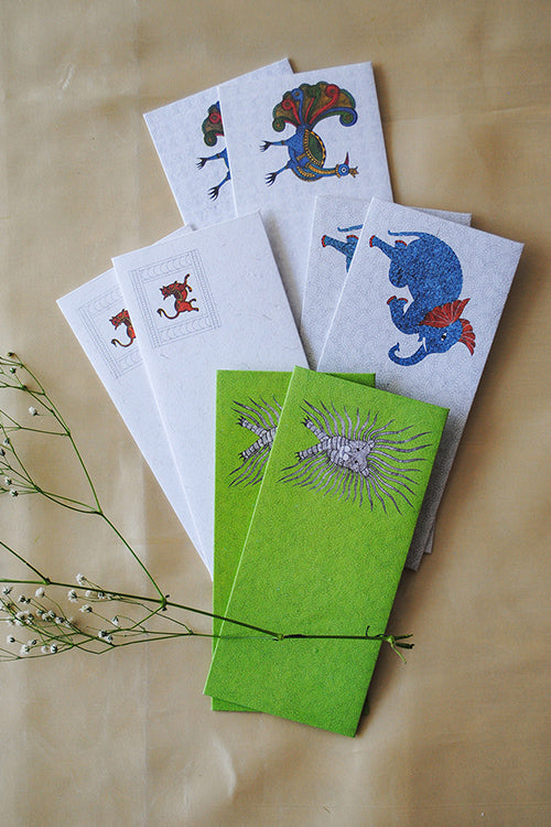 Ekibeki Gond Envelope Set Of 6 - Elephant