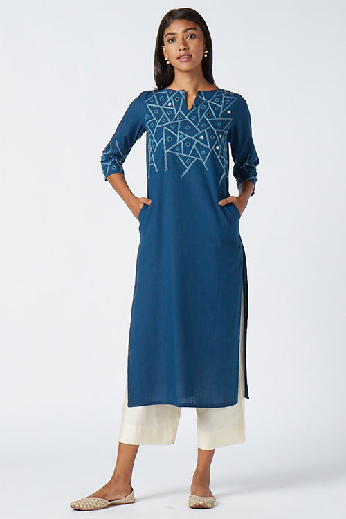 Okhai 'Melody' Embroidered Cotton Kurta