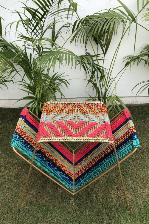 Sirohi Newspaper Jute & Textile Tray Table