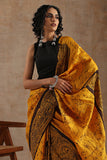 GC 'Spiral' Handwoven Hand Batik Pure Silk With Silkmark Saree