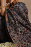 Riyaz Khatri Traditional Ajrakh Hand Block Printed  And Natural Dye Chanderi Saree
