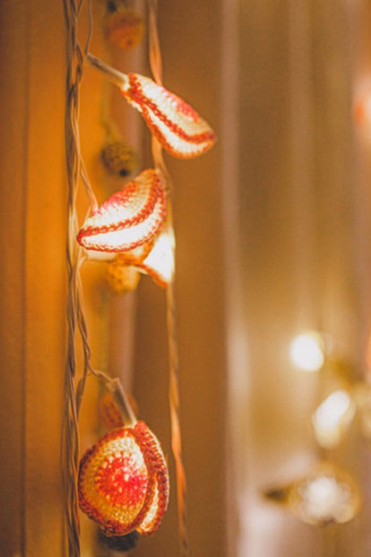 Samoolam Handmade Orange Lily Bougainvillea Christmas LED Lights Decorations Item Online