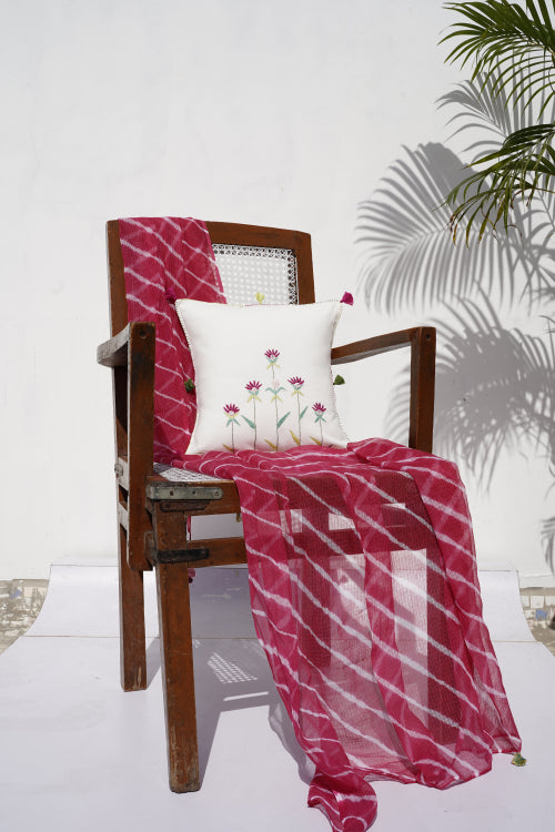 Urmul'Pushp'Handembroidered Cushion Cover