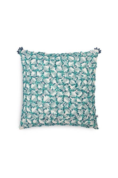 Onset Homes Ruffle Cushion Cover -Teal
