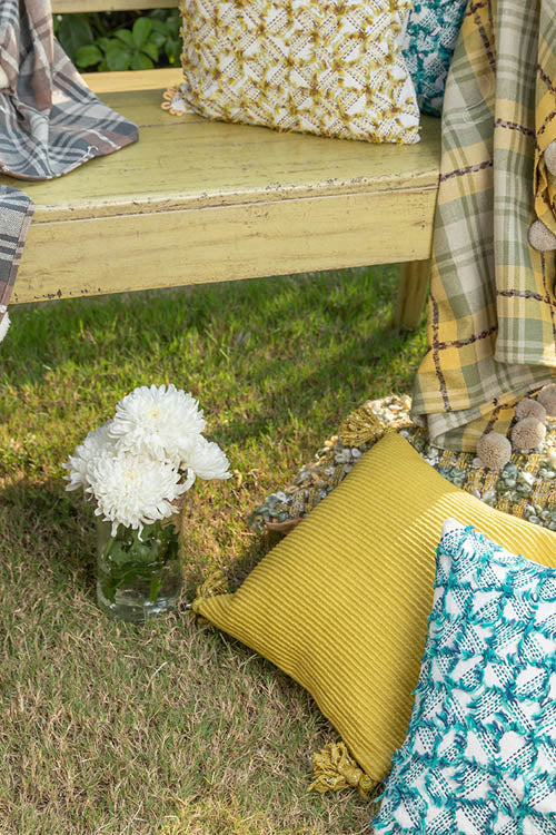 Onset Homes Ruffle Cushion Cover - Foliage