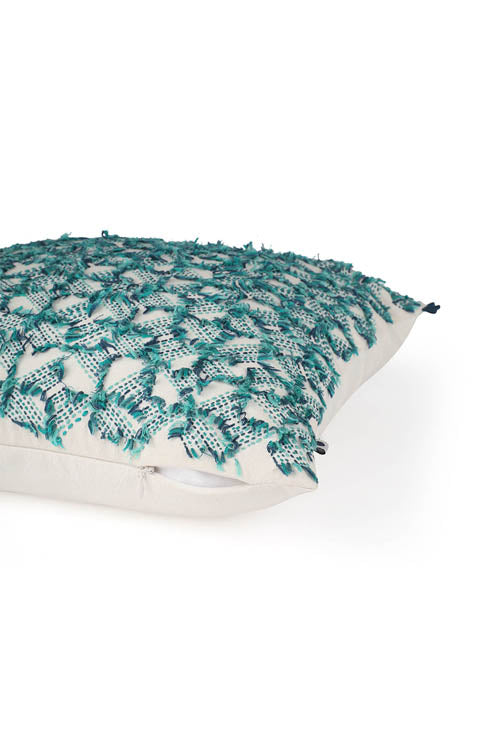 Onset Homes Ruffle Cushion Cover -Teal