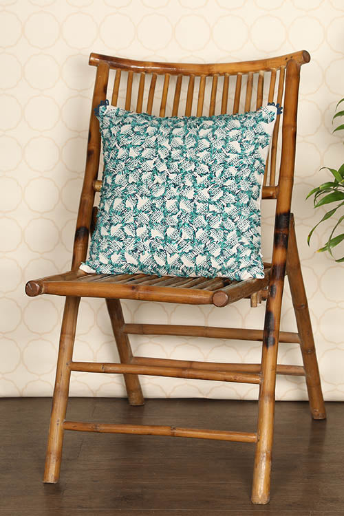 Onset Homes Ruffle Cushion Cover -Teal