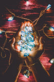 Samoolam Handmade Home Decor LED String Lights ~ Blue Yellow Lily Bougainvillea