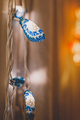 Samoolam Handmade Blue Yellow Lily Bougainvillea Christmas LED Lights Decorations Item Online